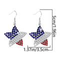 Trendy Sparkling Rhinestones Star Pendant Hook Earrings 8ZA6JER301L