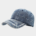 Trendy Distressed Denim Washed Baseball Cap 8BK6HAT184L