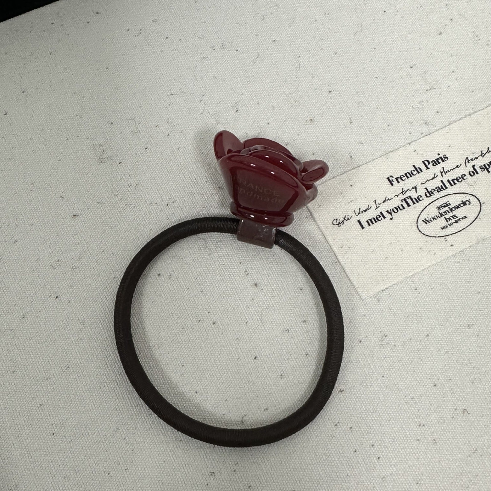 Retro Acetate Rose Elastic Hair Tie MK2BLW6W6HHT14