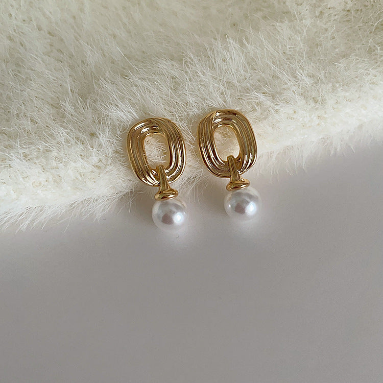 Retro Gold Plated Geometry Pea - DippedShop Wholesale - #9891