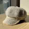 Tweed Plaid Beret Hat - DippedShop Wholesale - #2355