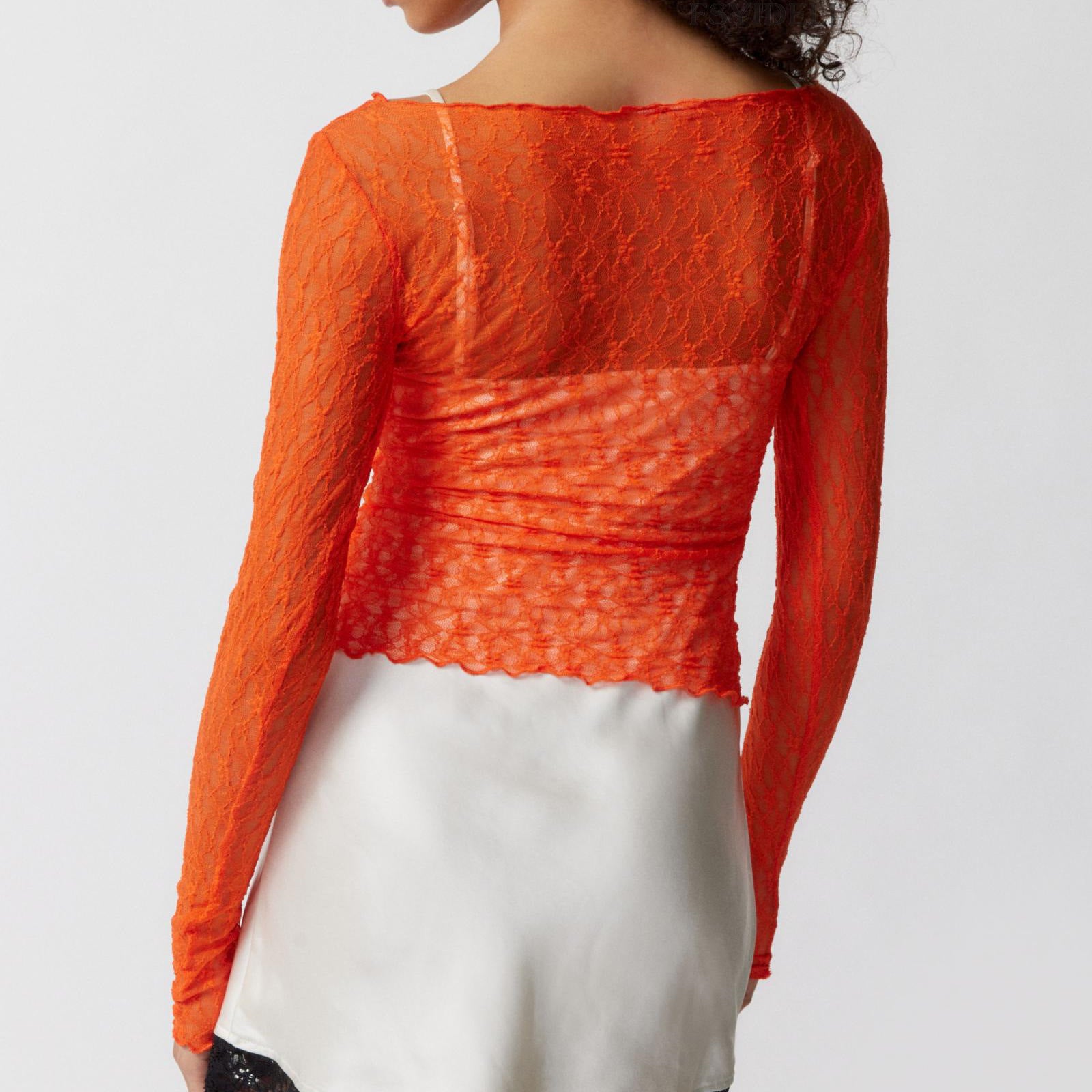 Sexy Floral Lace Cropped Top - DippedShop Wholesale - #4467