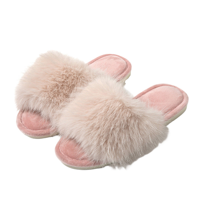 Fluffy Plush Indoor Slippers - DippedShop Wholesale - #6563