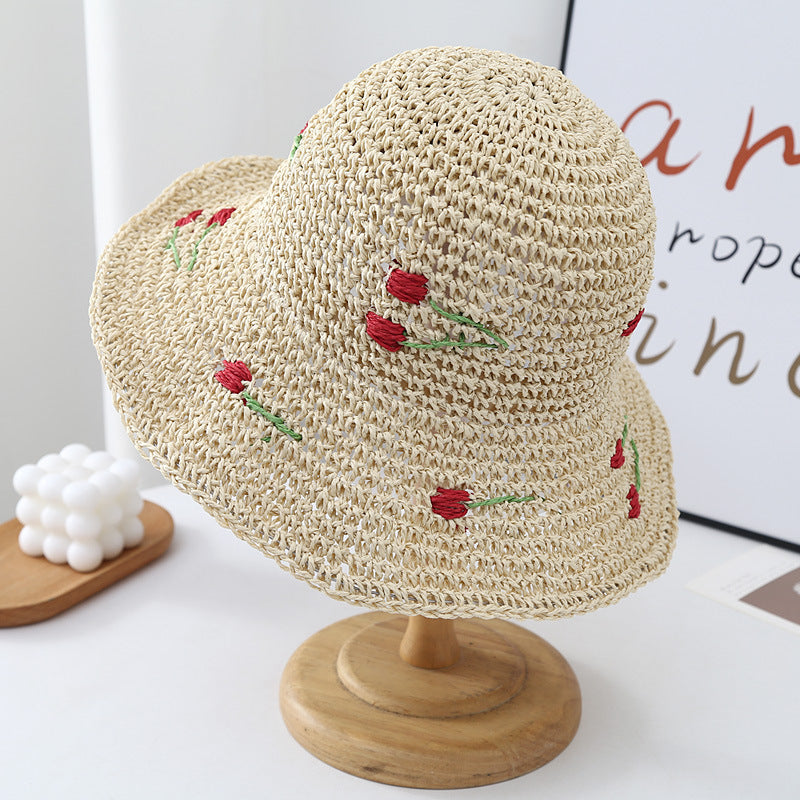 Cherry Crochet Foldable Hat - DippedShop Wholesale - #4531