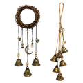 Retro Handmade Rattan Metal Bell Wind Chime 6H7HLS180