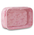 Cute Waterproof Bowknot Clear PVC Makeup Bag 6S5CO199