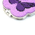 Fluffy Embroidered Butterfly Folding Compact Mirror Keychain 6W10BBC871