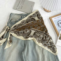 Retro Cashew Print Waist Belt Silk Scarf MK2BLW6W6NSI59