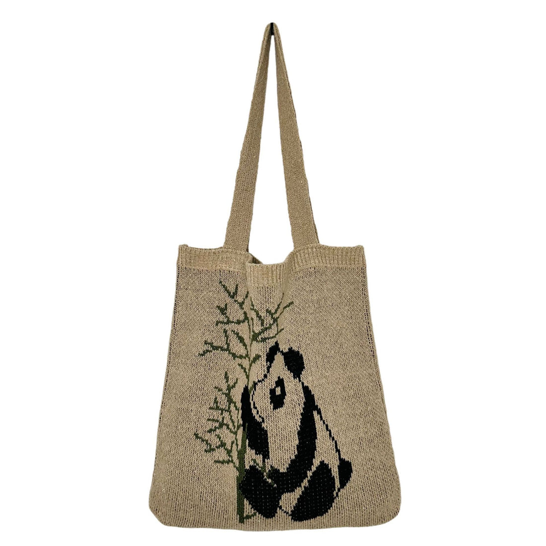 20+ Panda Print Cute Knit Shoulder Bag DPB1107