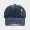 Vintage Wash Fade Cross Embroidery Baseball Caps MK2COW6W6HAT226