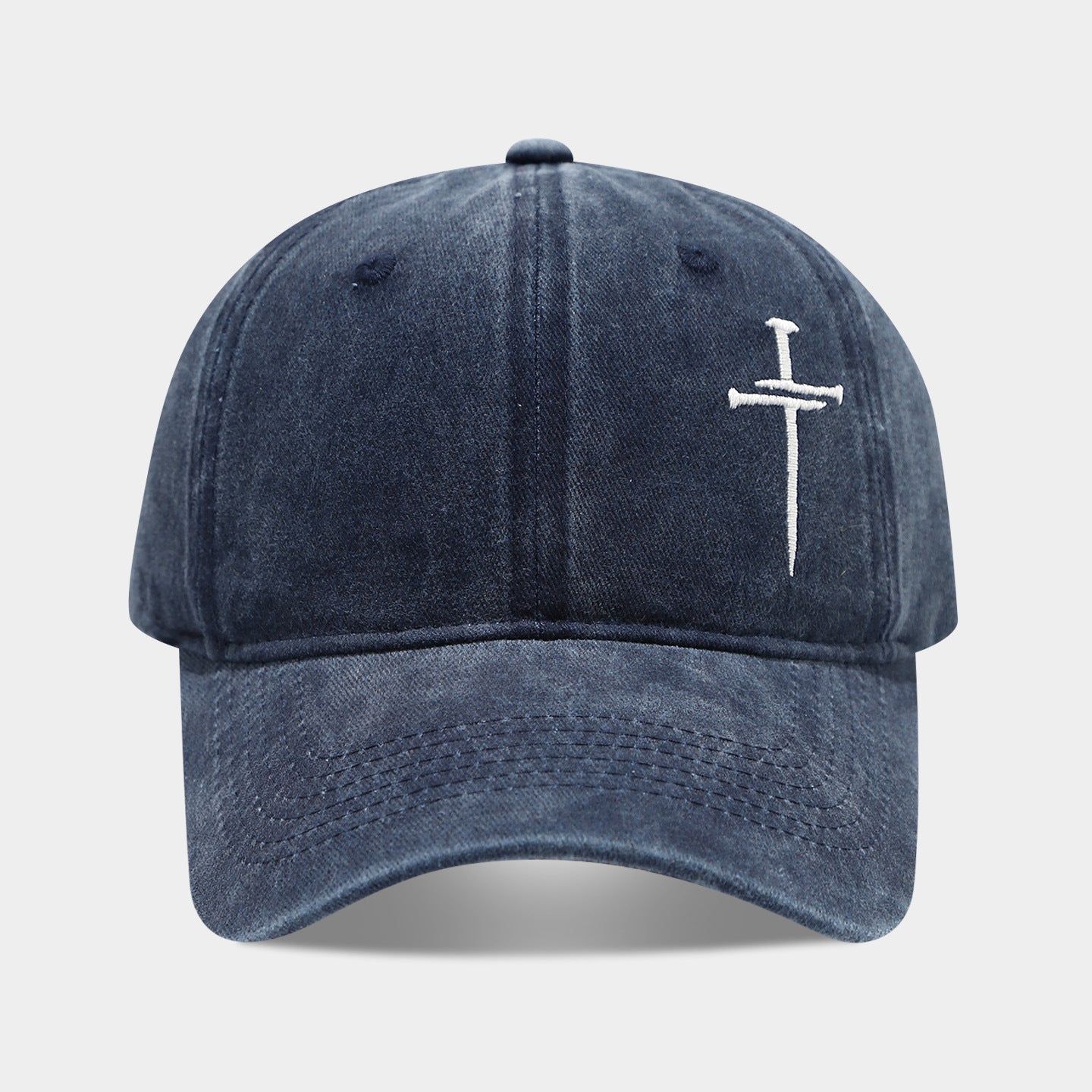 Vintage Wash Fade Cross Embroidery Baseball Caps MK2COW6W6HAT226