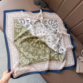 Paisley Print Luxury Mulberry Silk Square Scarf MK2BW6W6NSI04