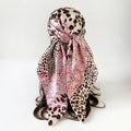 Vintage Leopard Print Soft Square Head Scarf MK2BLW6W6NSI69