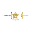 Gold Plated Star Stud Earrings - DippedShop Wholesale - #4035