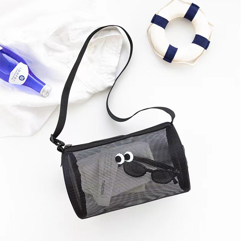 Simple Eye Embroidered Mesh Makeup Bag MK2BW6S10BOB116