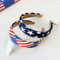 Retro USA Flag Pattern Wide Hair Band 8AS6HBD66L
