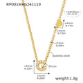 Gold Letter Pendant Choker - DippedShop Wholesale - #1555