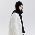 Stylish Solid Color Warm Hooded Scarf 6W6NSW252