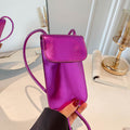 Glossy PU Leather Crossbody Mini - DippedShop Wholesale - #6467