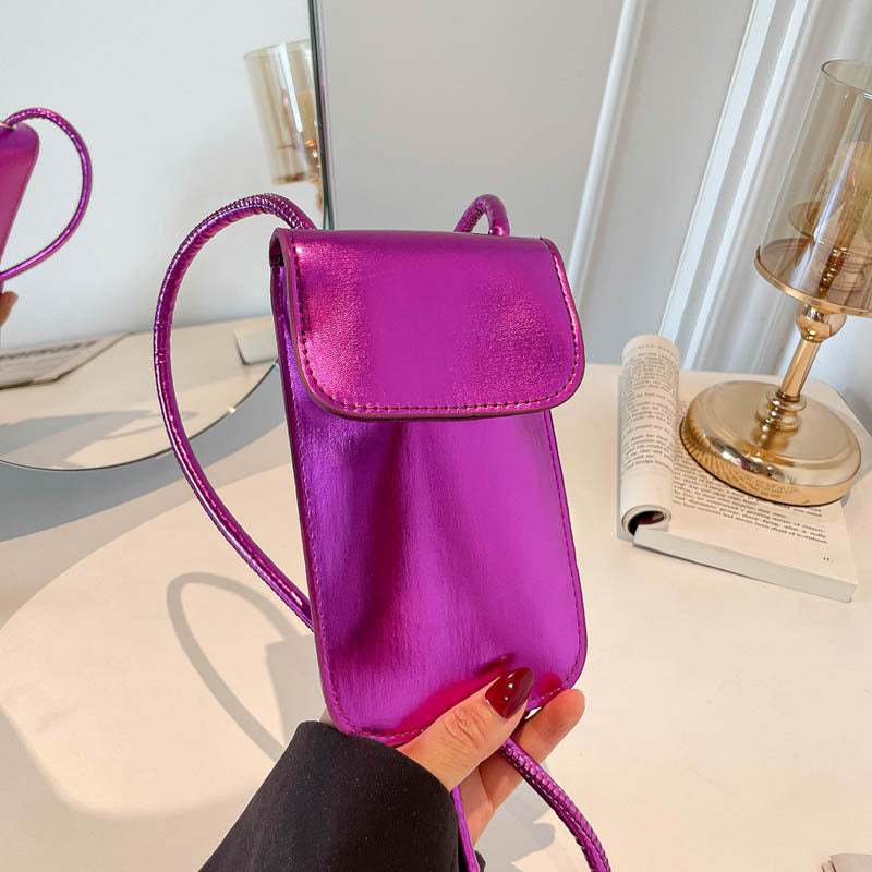 Glossy PU Leather Crossbody Mini - DippedShop Wholesale - #6467