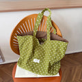 Simple Polka Dots Lightweight Canvas Tote Bag 6W10BBG2471