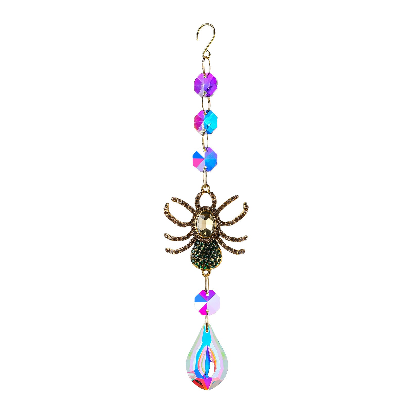 Halloween Jeweled Spider Crystal Suncatcher 6H7HLS140