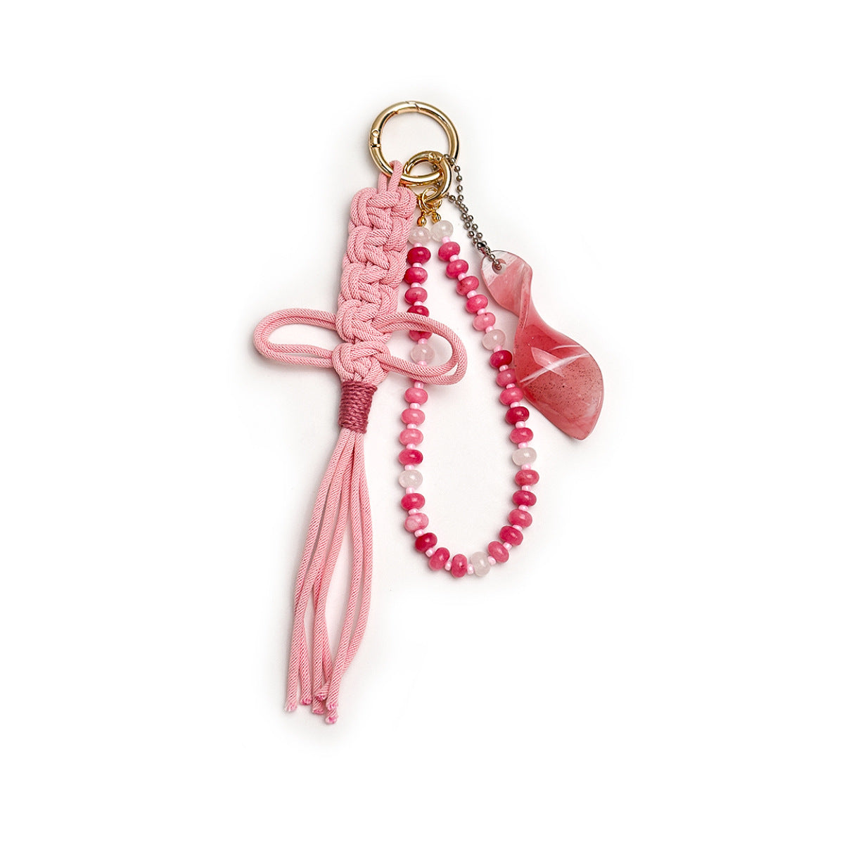 Handmade Agate Beaded Tassel Charm - DippedShop Wholesale - #7475