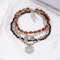 Vintage Beaded Chain Multi Layer Necklaces 6W6JNC621