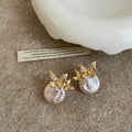 Star Pearl Dangle Hoop Earrings - DippedShop Wholesale - #8211