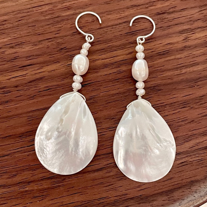 Shell Pearl Dangle Earring - DippedShop Wholesale - #1331