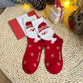 Cute Cartoon Funny Christmas Printed Crew Socks 6W8FSO908