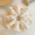 Beige Scalloped Lace Scrunchies - DippedShop Wholesale - #6595