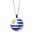 Stylish Country Flag Football Shape Pendant Necklace 8ZA6JNC279T