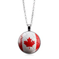 Stylish Country Flag Football Shape Pendant Necklace 8ZA6JNC279T
