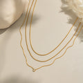 Zircon Snake Chain Necklace - DippedShop Wholesale - #1859