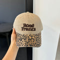 Stylish Letters Embroidery Leopard Wide Brim Baseball Caps MK2COW6W6HAT218