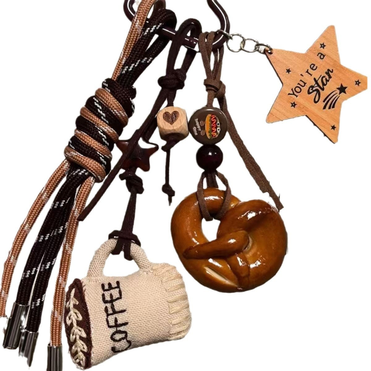 Cute Handbag Bread Pendant Keychain Bag Charm 6W10BBC398