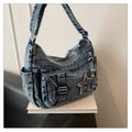Casual Star Pattern Denim Versatile Shoulder Bag 6W10BBG1401