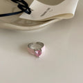 Enamel Heart Rhinestone Ring - DippedShop Wholesale - #5891