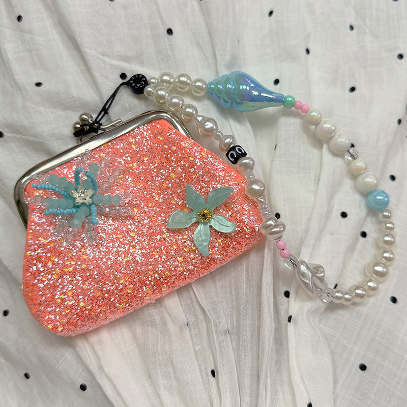 Glitter Flower Coin Purse - DippedShop Wholesale - #3779
