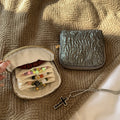 Retro Floral Embossed Portable Jewelry Case 6W13HSJ100