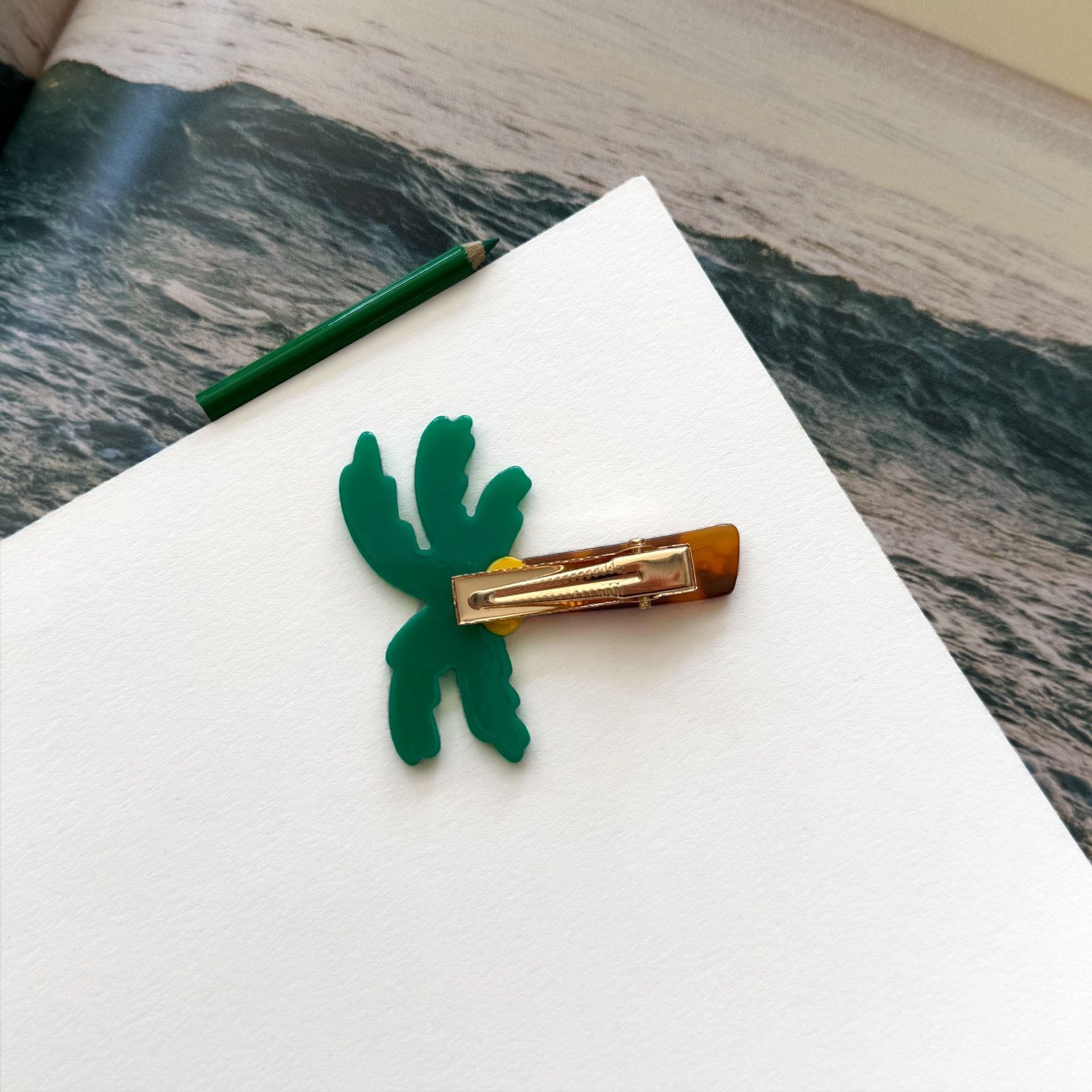 Creative Mini Coconut Tree Non Crease Hair Clip 8AS6HCP339T