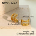 Trendy Gold Rhinestone C-Shaped Hoop Earrings 6W6JER612