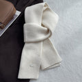 Solid Color Wool Blend Warm Knit Scarf 6W6NSC69
