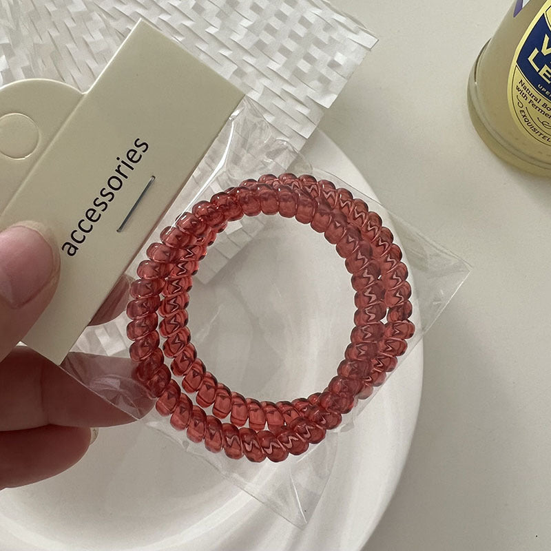 Simple Solid Color Telephone Cord Scrunchies 6W6HSR486