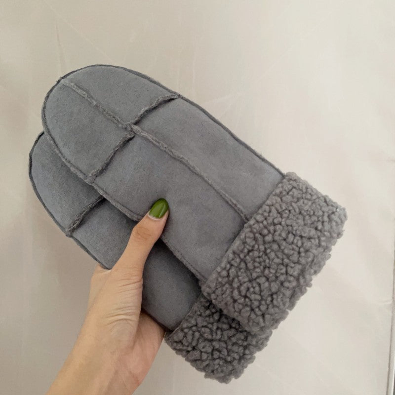 Faux Suede Winter Mittens - DippedShop Wholesale - #2275