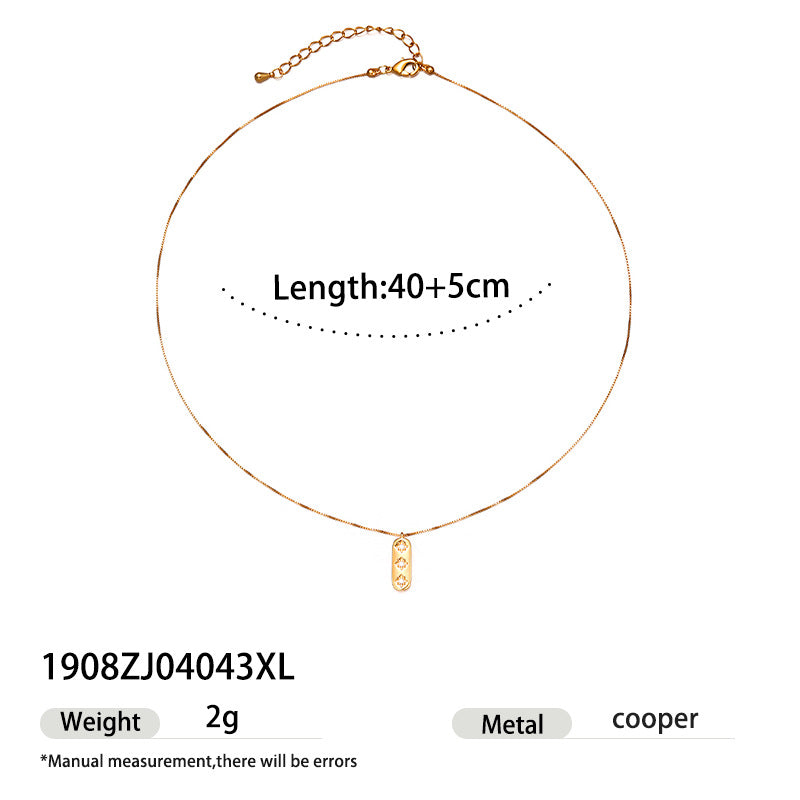 Gold Plated Geometric Pendant Necklace - DippedShop Wholesale - #1203