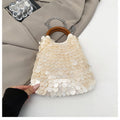 Handmade Shell Top Handle Evening Tote Bag 8BW6BBG421