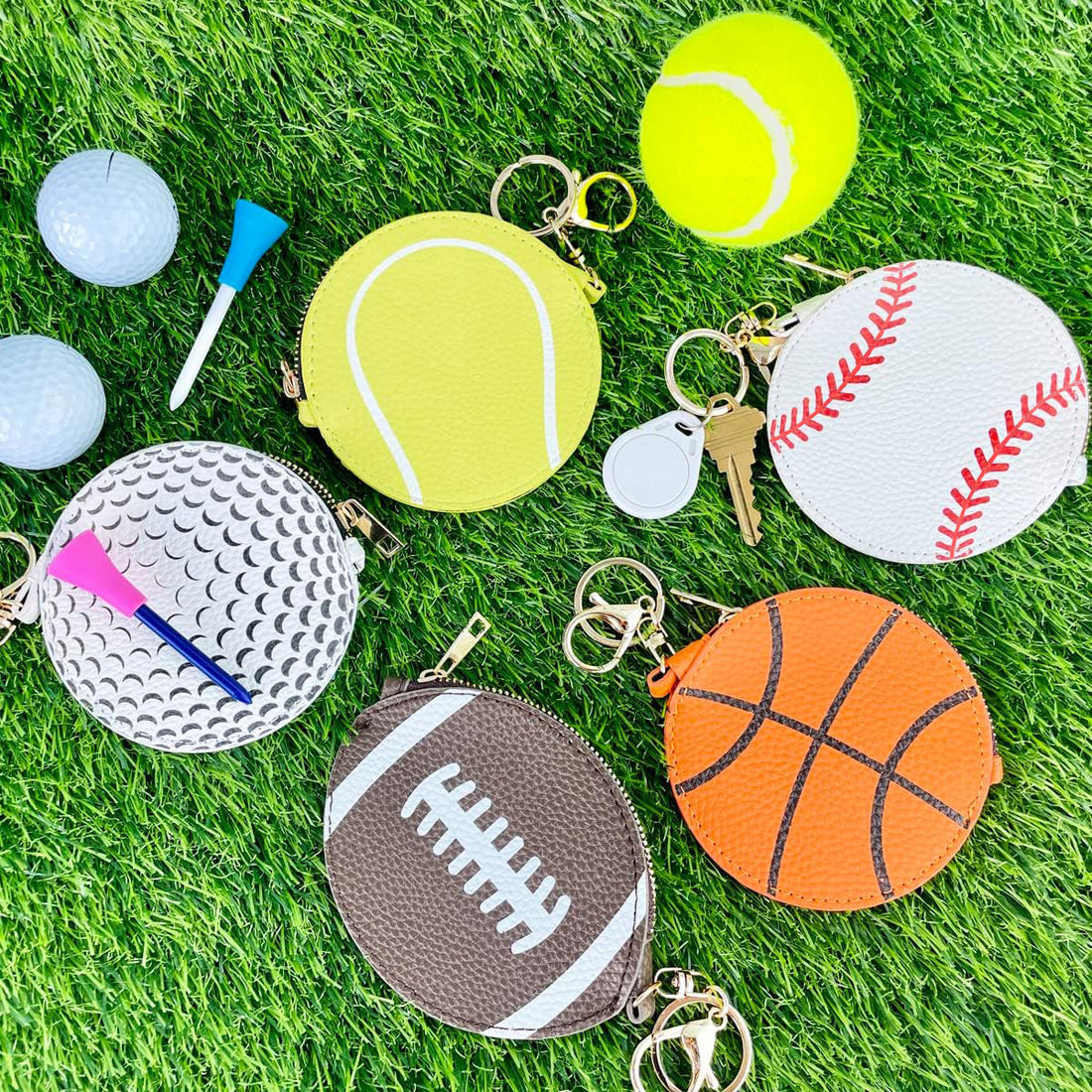 Rugby Ball Coin Purse Charm - DippedShop Wholesale - #1107