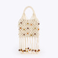 Vintage Hollow Hand Made Beaded Tassel Handbag 8CW6BBG515T